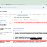 1 – Consulter l’espace de stockage utilisé