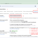 1 – Configurer un transfert des mails reçus