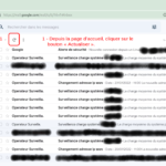 1 – Actualiser la liste des messages