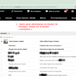 1 – Actualiser la liste des messages