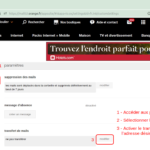 1 – Sélectionner ‘généralités’ depuis les paramètres